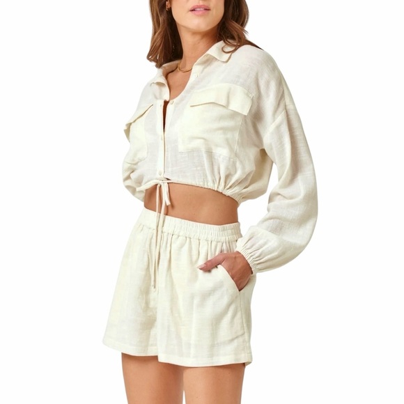 L*SPACE NWT Bora Short in Cream Size L - Picture 2 of 5